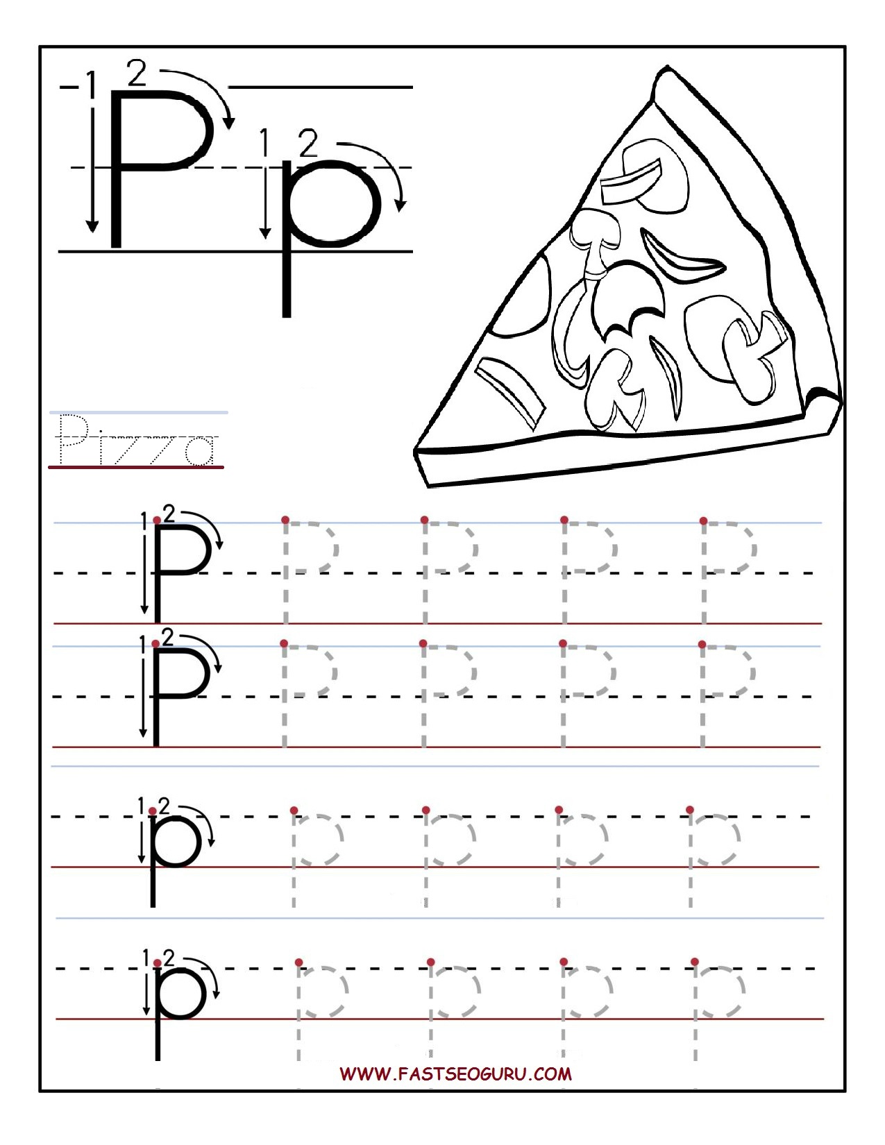 Printable Letter P Tracing Worksheets For Preschool jpg 1 275 1 650 Pixels Tracing Worksheets 